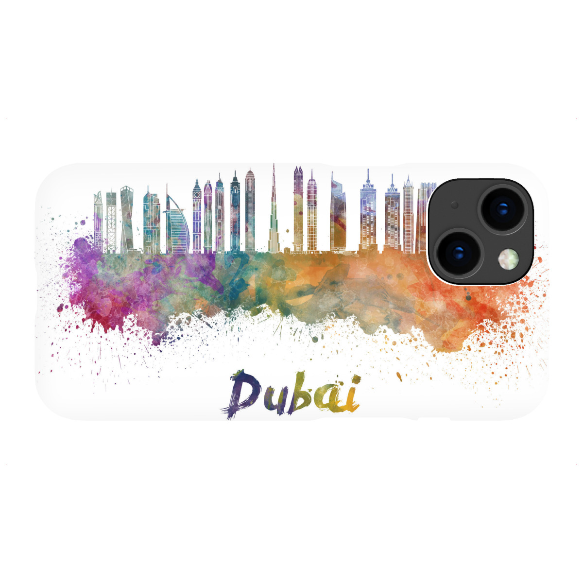 iPhone "DUBAI skyline in watercolor" Premium-Case Handyhülle artboxONE