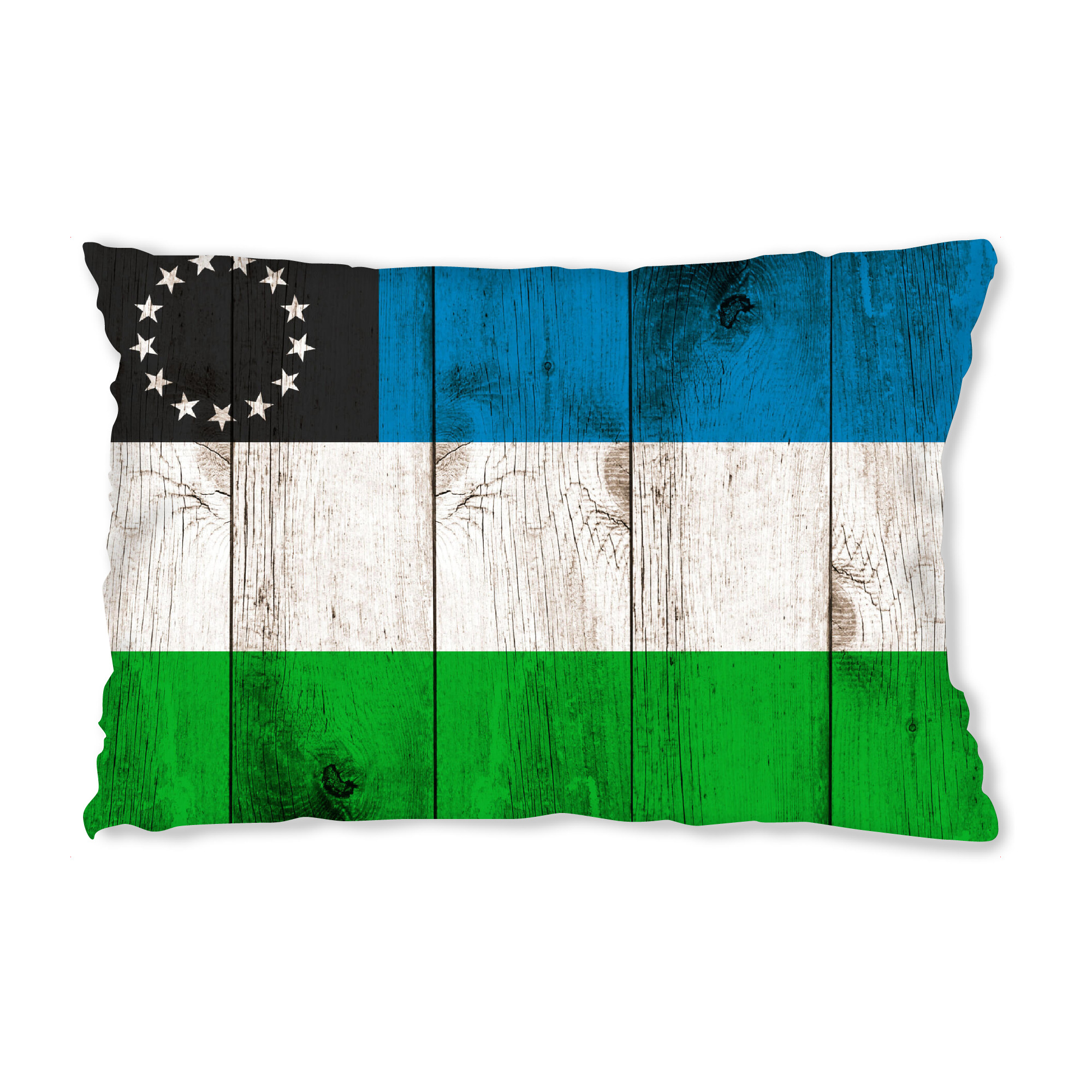 Design-Kissen "Rio Negro Flagge" artboxONE - Reise / Länder - Rio negro,Flagge,Fahne,Vintage,Grunge,Argentinien,Argentina,Provinz,Argentinische