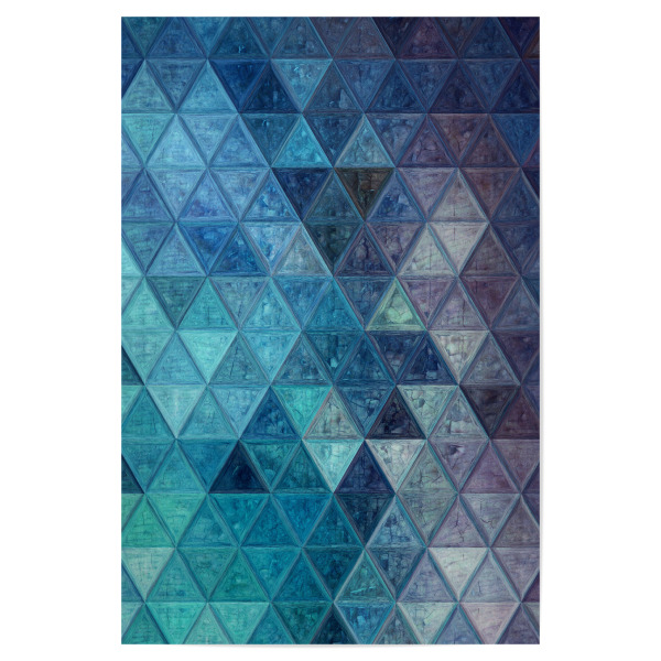 Poster 30x20 cm "Mosaic blue purple" artboxONE - Abstrakt,Geometrie