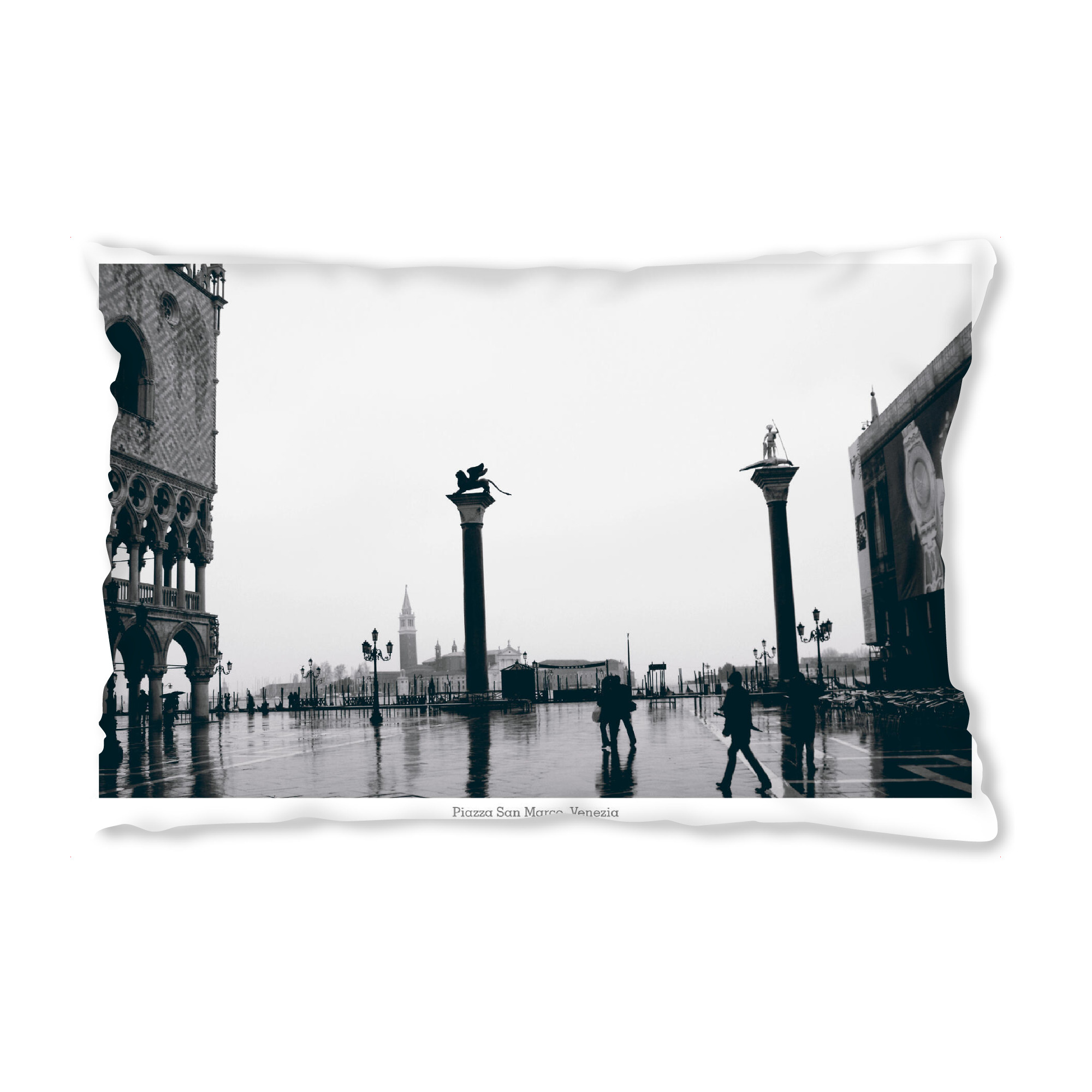 Design-Kissen "Der Piazza San Marco in Venedig" artboxONE - Reise,Schwarzweiß,Architektur,Städte / Venedig,Reise / Länder