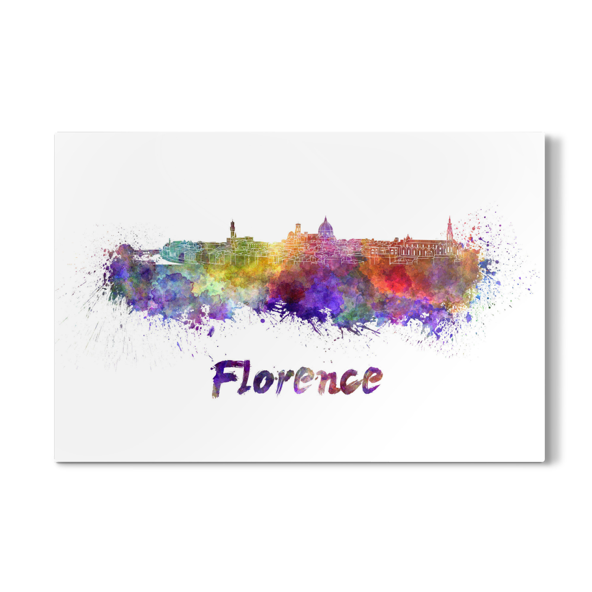 Galerie-Print "FLORENCE skyline in watercolor-b" 75x50 cm artboxONE