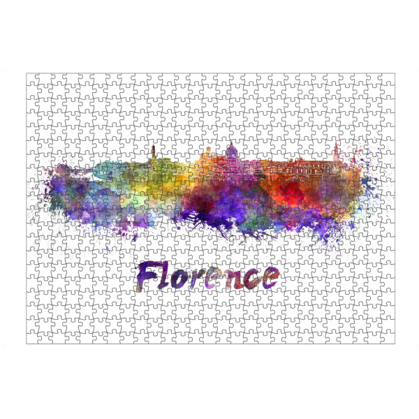 artboxONE Puzzle "FLORENCE skyline in watercolor-b" artboxONE - Städte,Abstrakt,Architektur