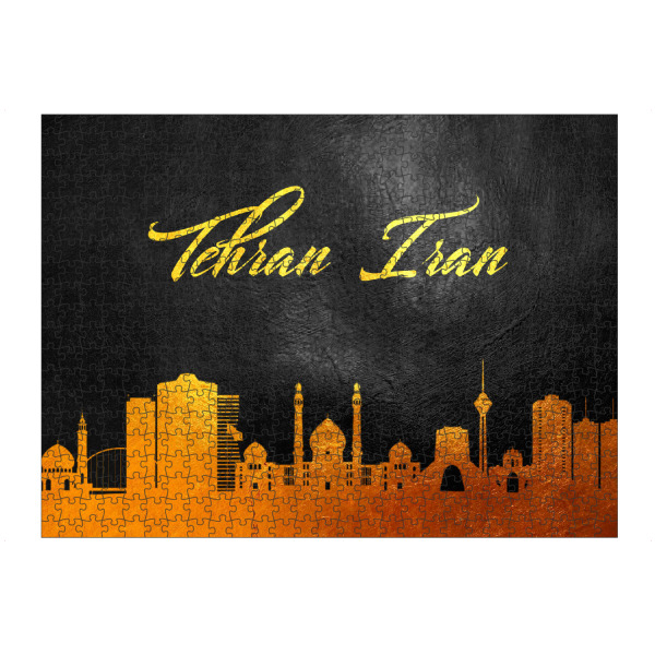 Puzzle Ravensburger "Tehran Iran Gold Skyline" artboxONE - Städte - Tehran,Iran,Gold,Skyline,City,Stadt - Bild tehran