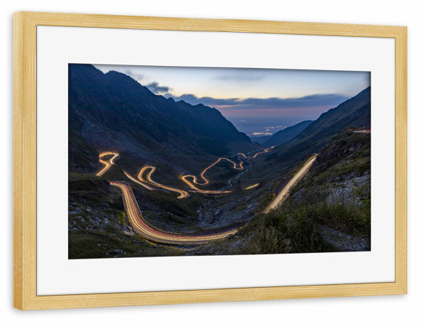 Poster mit Rahmen kiefer "Transfaragasan" artboxONE - Natur,Reise / Länder