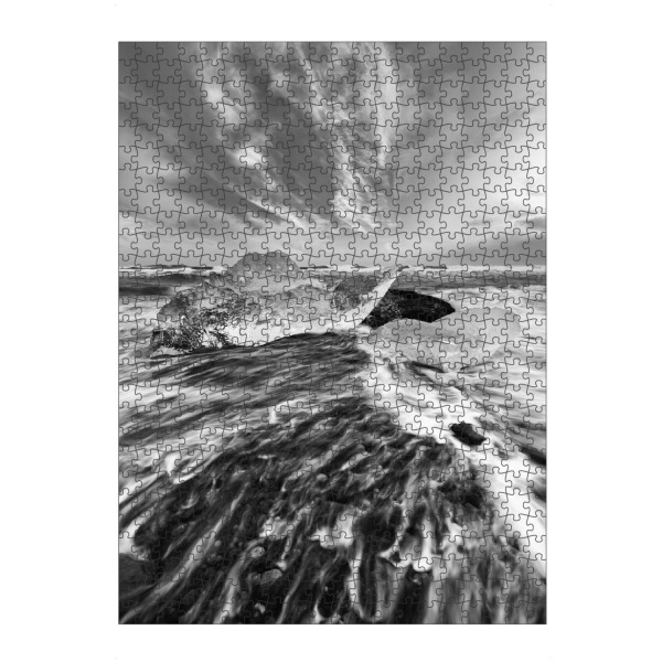 artboxONE Puzzle "Eis am Strand" artboxONE - Natur,Schwarzweiß,Reise / Strand und Meer