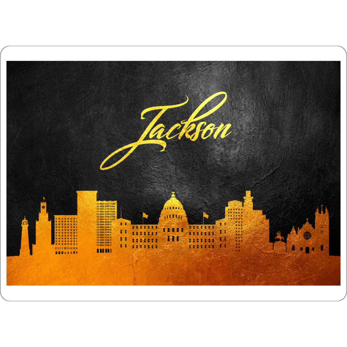 Tischset "Jackson Mississippi Gold Skyline" artboxONE - Städte - Jackson,Mississippi,Gold,Skyline,City,Stadt - Bild jackson