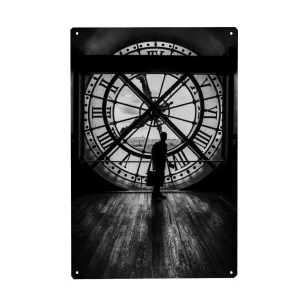 Holzbild "Musee D'Orsay" artboxONE - Menschen,Schwarzweiß,Städte / Paris