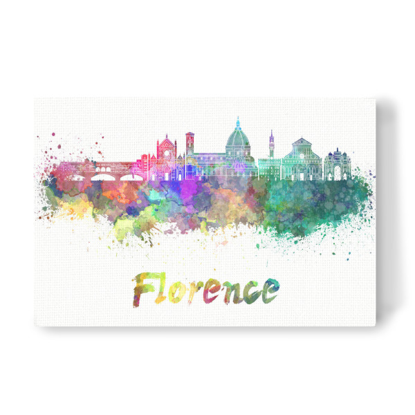 Leinwandbild "FLORENCE v2 skyline in watercolor" artboxONE - Städte,Abstrakt,Architektur