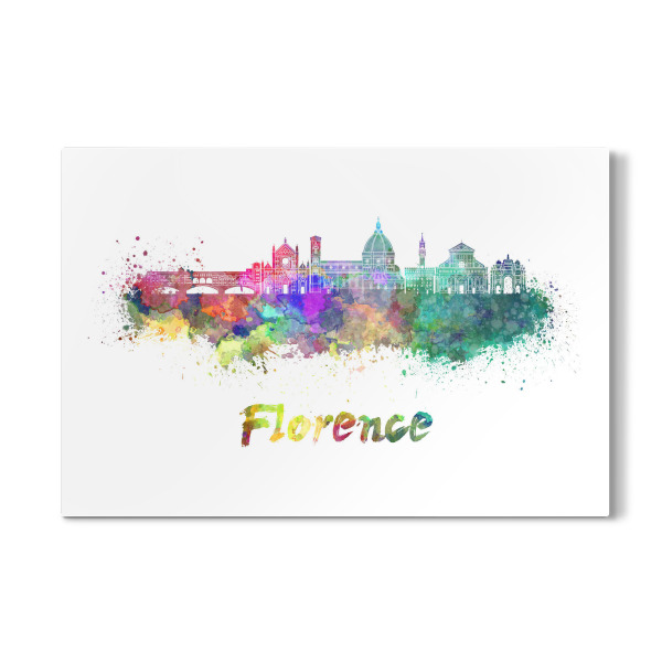 Galerie-Print "FLORENCE v2 skyline in watercolor" 30x20 cm artboxONE