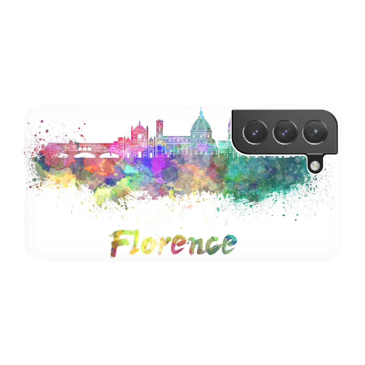 "FLORENCE v2 skyline in watercolor"für Samsung Galaxy - Premium-Case Handyhülle artboxONE