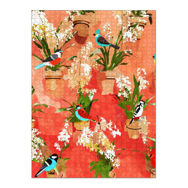 Puzzle Ravensburger "Birds of different feathers flock" artboxONE - Floral,Tiere,Abstrakt