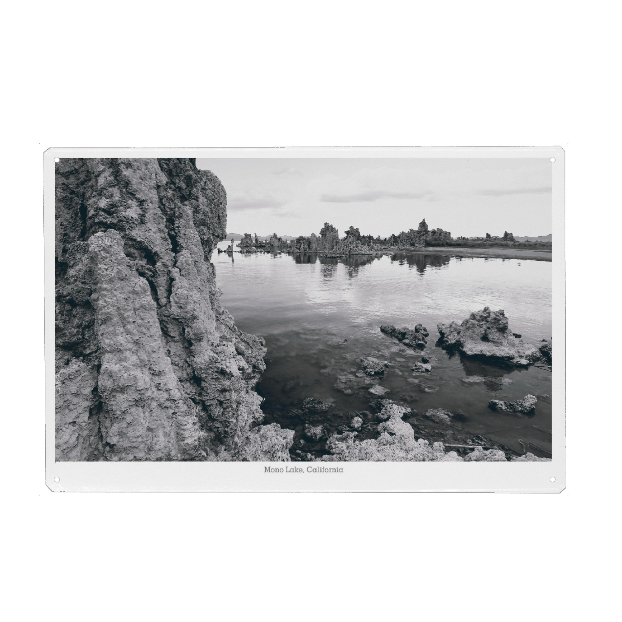 Metall Poster "Der Mono Lake" artboxONE - Natur,Reise,Schwarzweiß,Reise / Länder