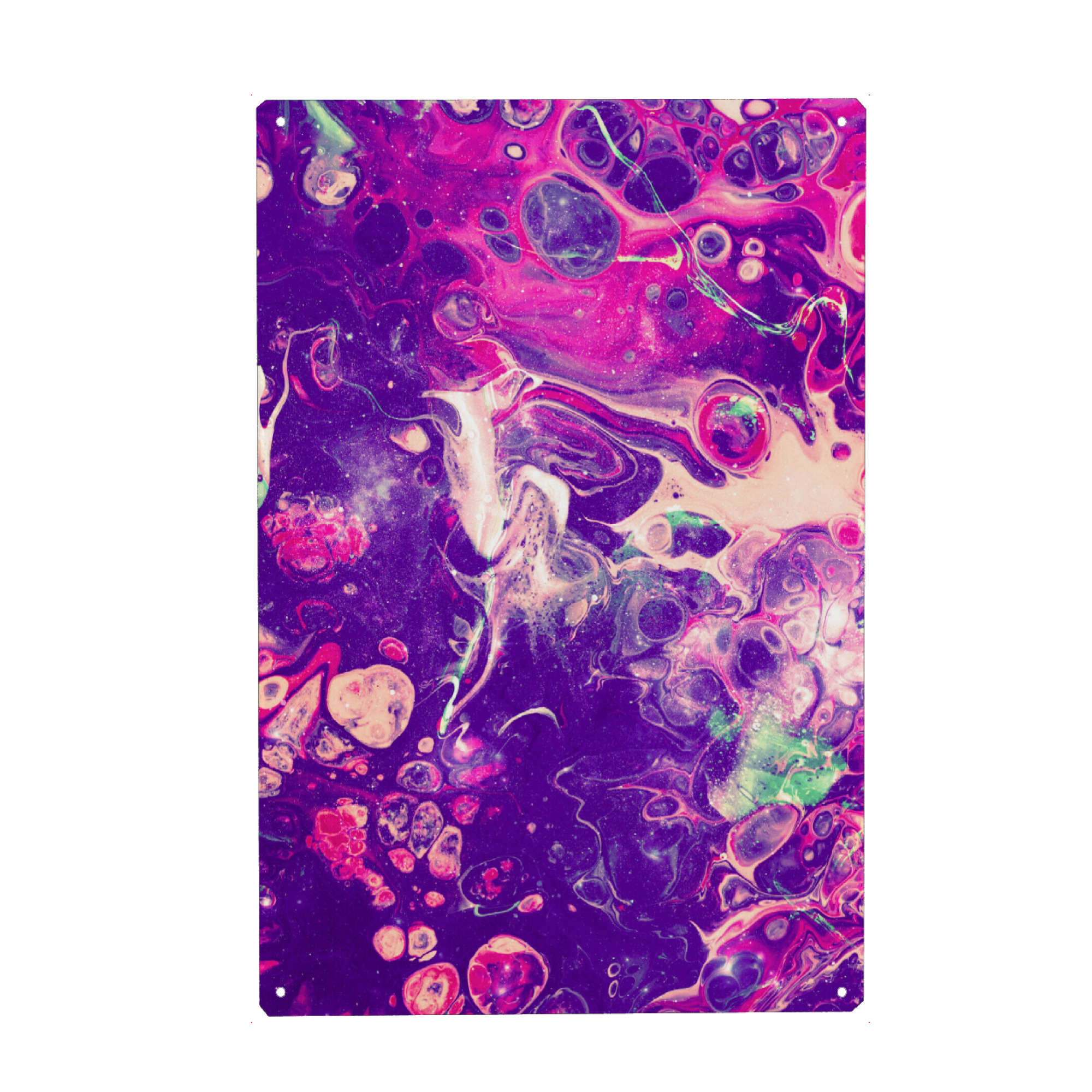 Metall Poster "Melting Thoughts" artboxONE - Abstrakt - Abstract,Liquid,Colourful,Watercolor,Melting,Abstrakt,Bunt - Blechschild