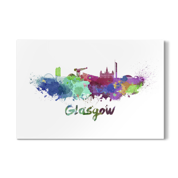 Galerie-Print "GLASGOW skyline in watercolor-b" 30x20 cm artboxONE