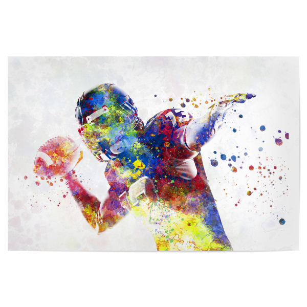 Poster 30x20 cm "Multicolor american football-c" artboxONE - Abstrakt,Sport,Sport / Fußball