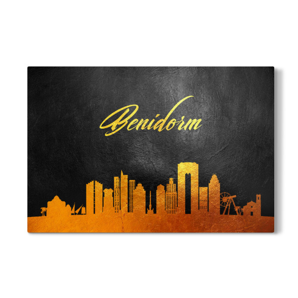 Galerie-Print "Benidorm Spain Gold Skyline" 30x20 cm artboxONE