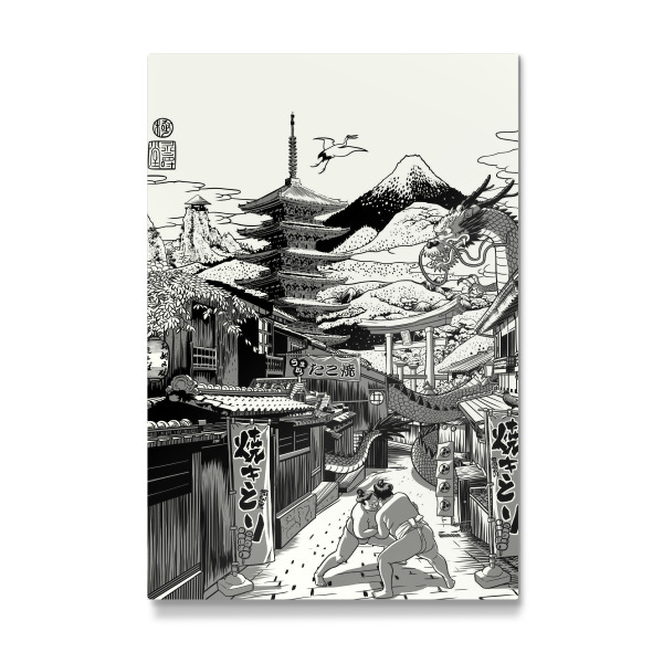 Galerie-Print "Alley in Japan with Dragon" 30x20 cm artboxONE