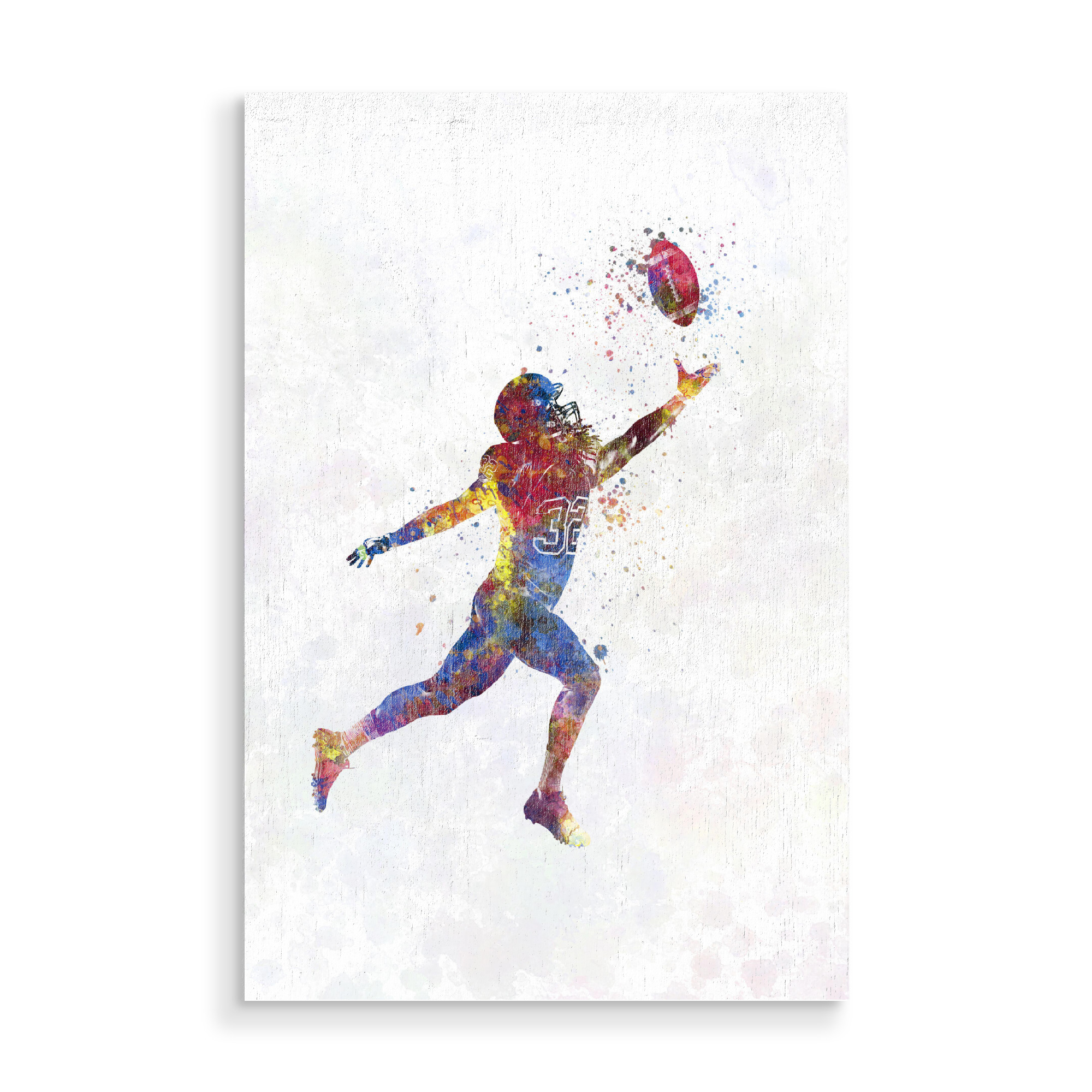 Holzbild "American football players-e" artboxONE - Abstrakt,Sport,Sport / Fußball