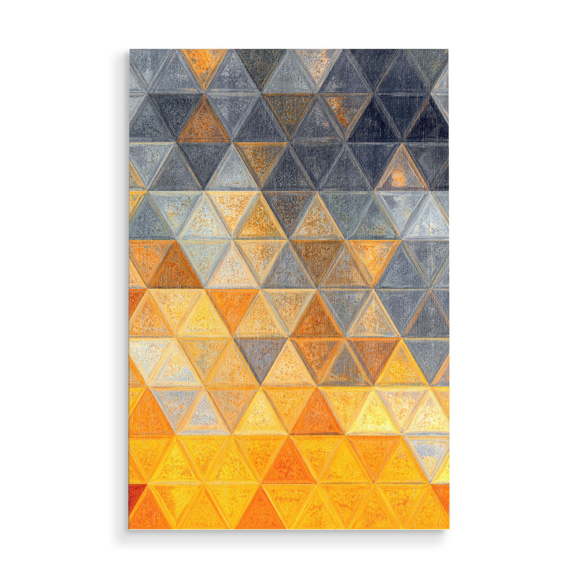 Holzbild "Mosaic yellow grey" artboxONE - Abstrakt,Geometrie