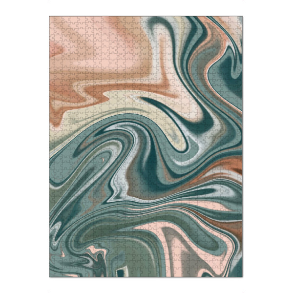 Puzzle Ravensburger "Green And Pink Agate Pattern" artboxONE - Typografie,Abstrakt,Fashion,Marmor,Galaxy