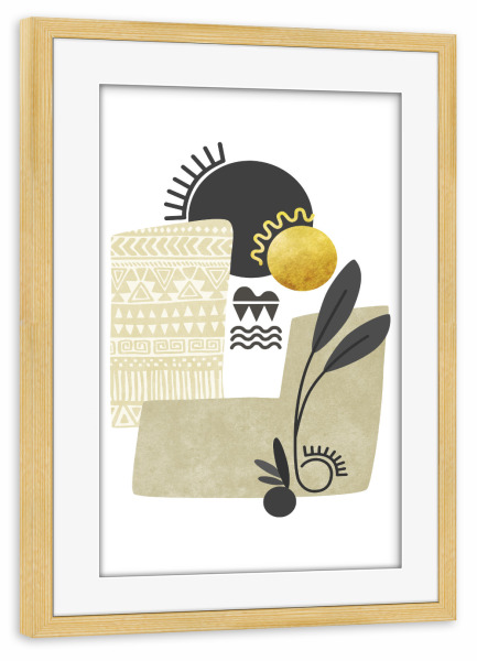 Poster mit Rahmen kiefer "Abstract Villa Still Life" artboxONE - Natur,Abstrakt,Geometrie