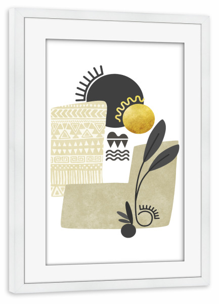 Poster mit Rahmen weiß "Abstract Villa Still Life" artboxONE - Natur,Abstrakt,Geometrie