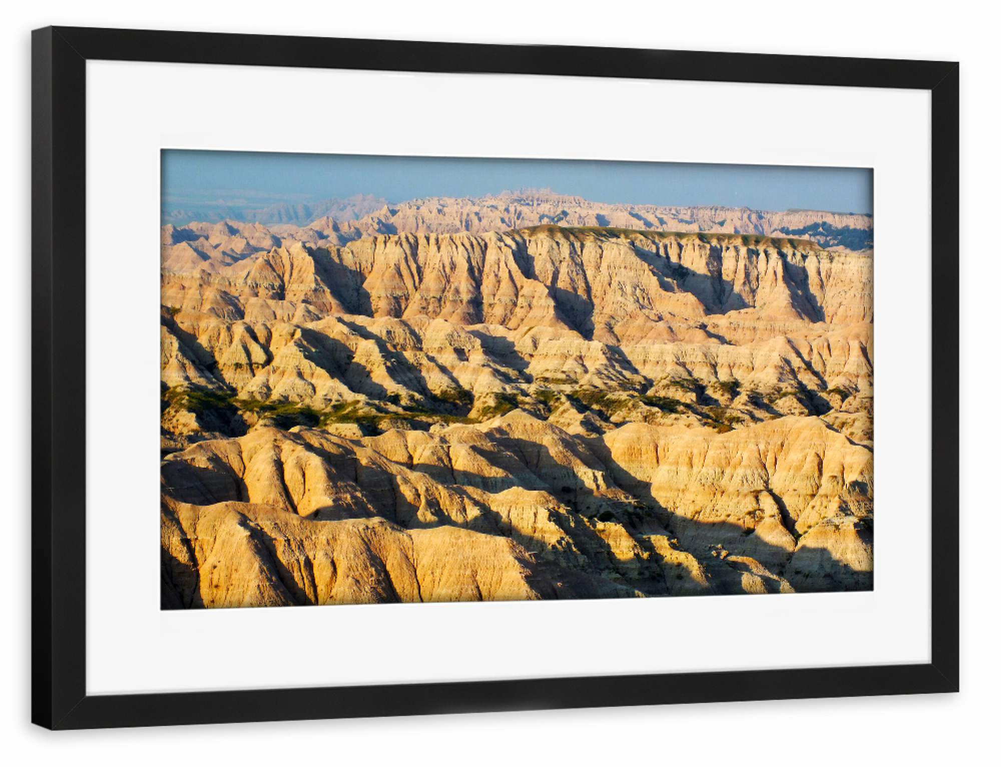 Poster mit Rahmen schwarz "Die Badlands Süd-Dakotas" artboxONE - Natur,Reise,Reise / Länder