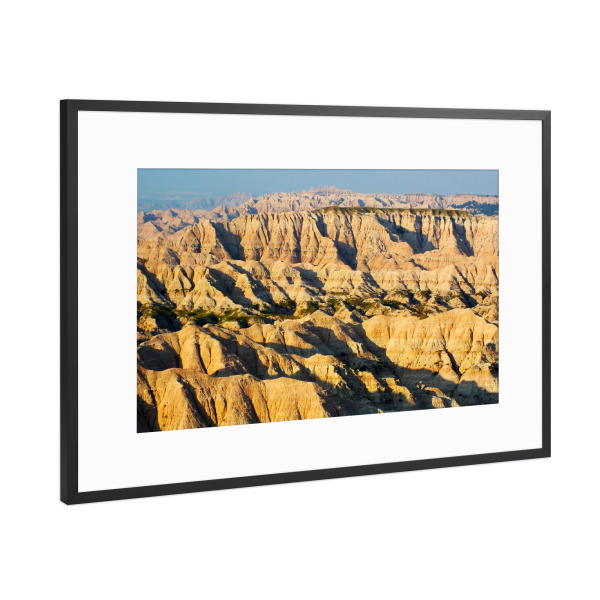 Poster mit Rahmen Schwarz (Metallic) "Die Badlands Süd-Dakotas" artboxONE - Natur,Reise,Reise / Länder