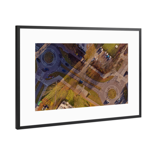 Poster mit Rahmen Schwarz (Metallic) "Hamburg - Doppelkreisel, Panorama" artboxONE - Städte,Städte / Hamburg,Reise,Architektur,Reise / Länder