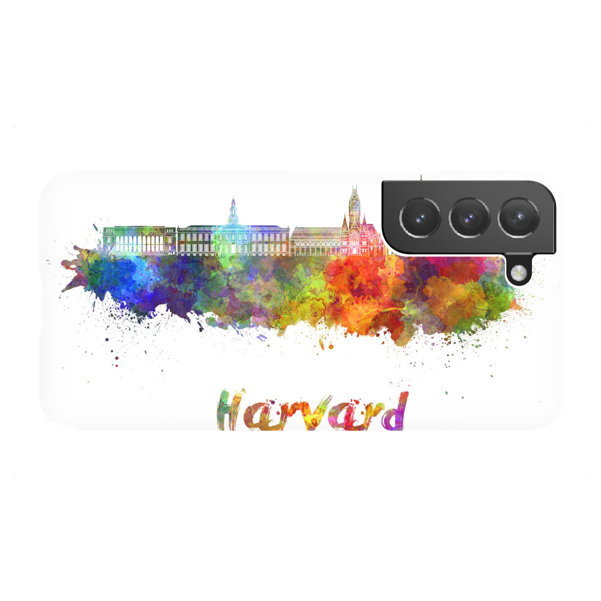 Samsung Galaxy "HARVARD skyline in watercolor" Premium-Case Handyhülle artboxONE