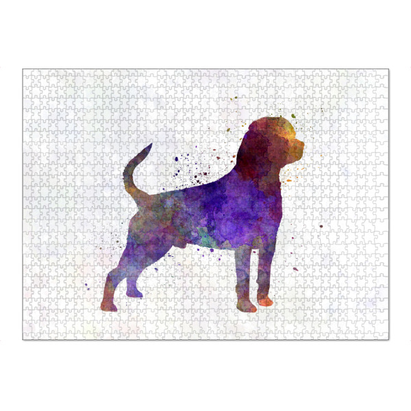 Puzzle Ravensburger "Rottweiler in watercolor" artboxONE - Tiere,Abstrakt - Dog,Dogs,Pet,Animal,Mammal,Watercolor,Dog poster,Illustration,Abstract