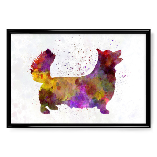 Welsh Corgi Pembroke in watercolor