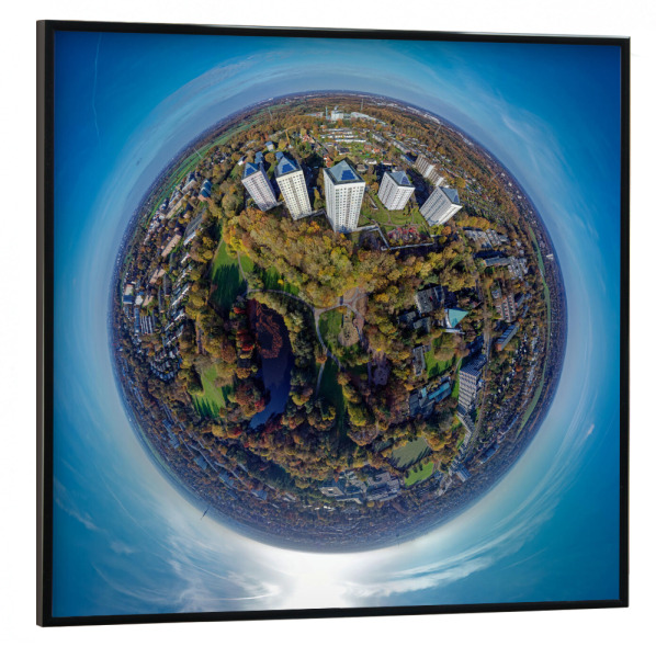 Poster mit schwarzem Rahmen 30x30 cm "Hamburg-Hochhäuser Korachstraße" artboxONE - Städte,Städte / Hamburg,Natur,Reise,Architektur