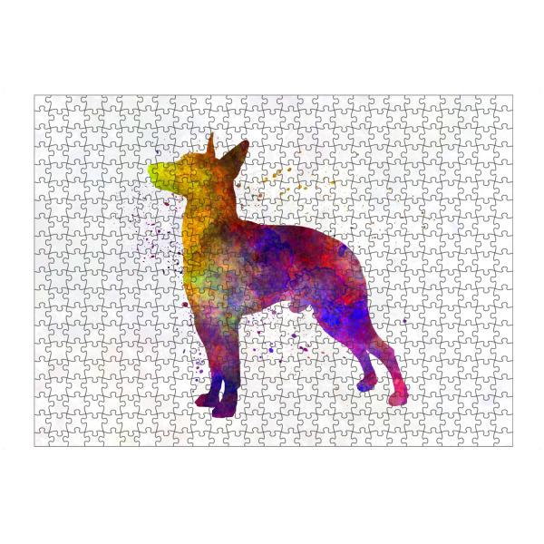 Puzzle Ravensburger "Manchester Terrier in watercolor" artboxONE - Tiere,Abstrakt