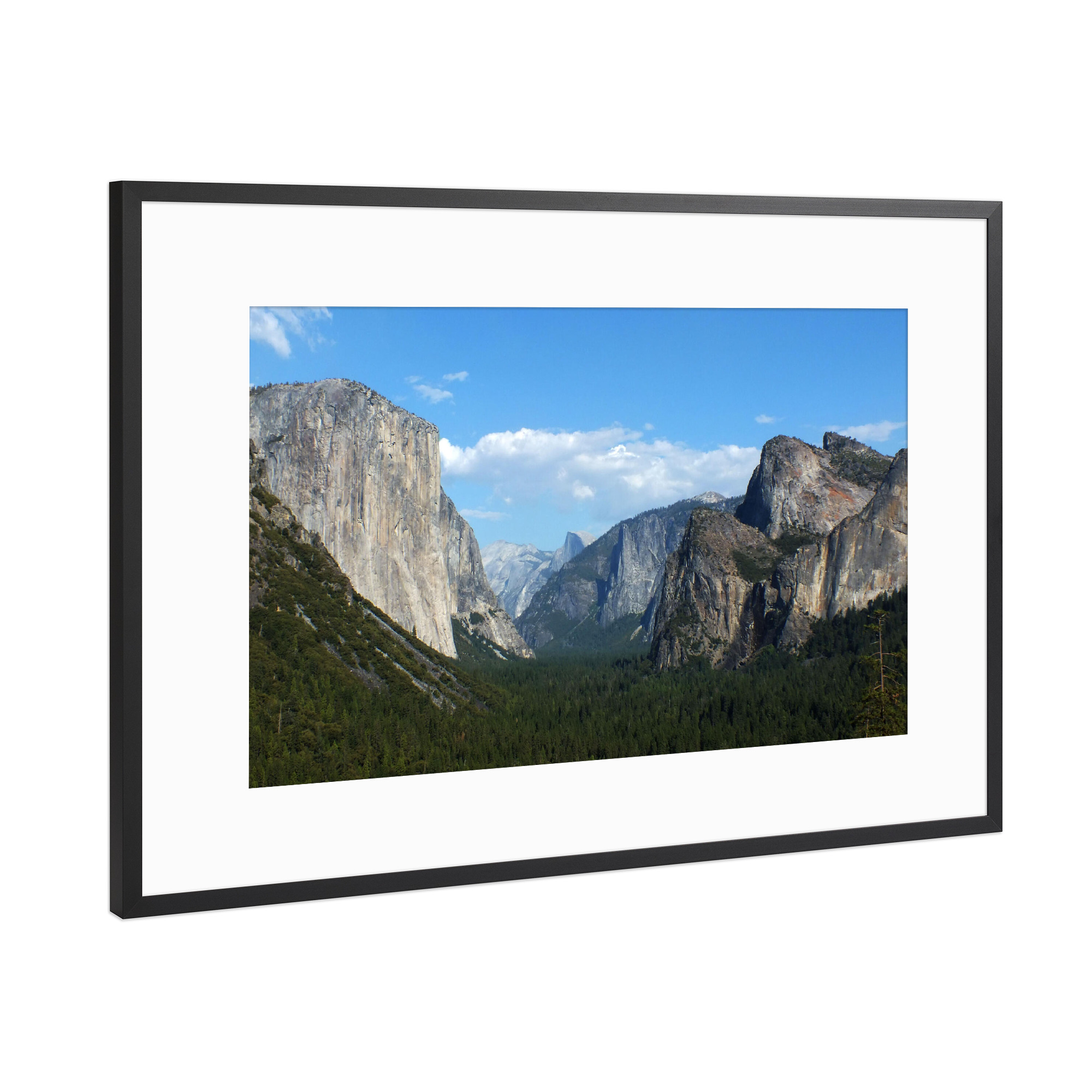 Poster mit Rahmen Schwarz (Metallic) "Das Yosemitetal in USA" artboxONE - Natur,Reise,Reise / Länder