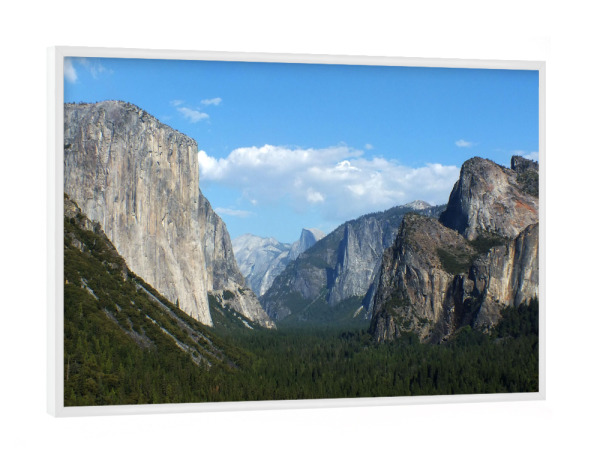 Poster mit weißem Rahmen "Das Yosemitetal in USA" artboxONE - Natur,Reise,Reise / Länder