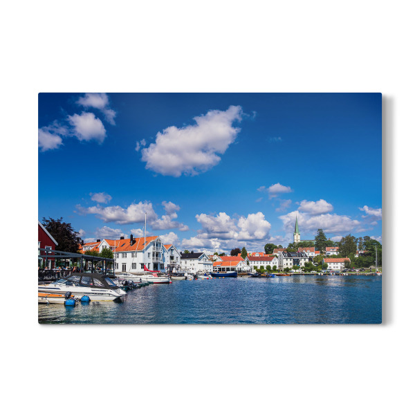 Galerie-Print "Hafen, Boote, und Häuser" 30x20 cm artboxONE