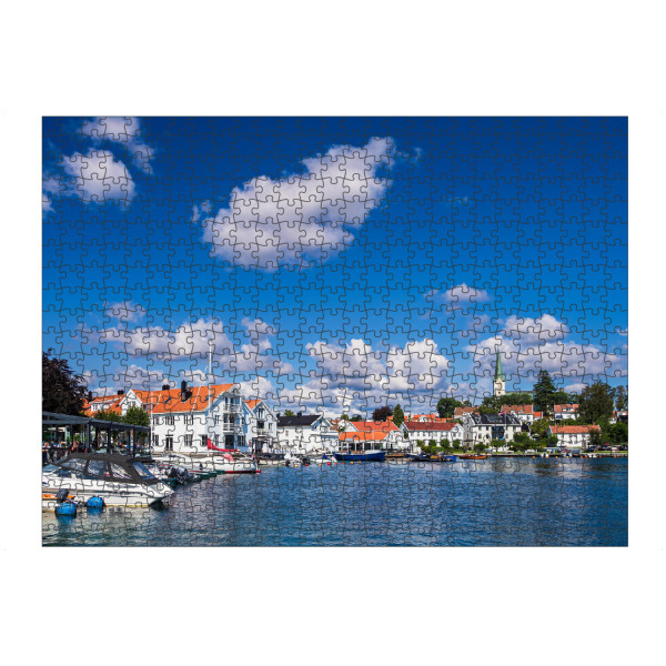 Puzzle Ravensburger "Hafen, Boote, und Häuser" artboxONE - Natur,Reise,Architektur,Reise / Strand und Meer,Reise / Länder