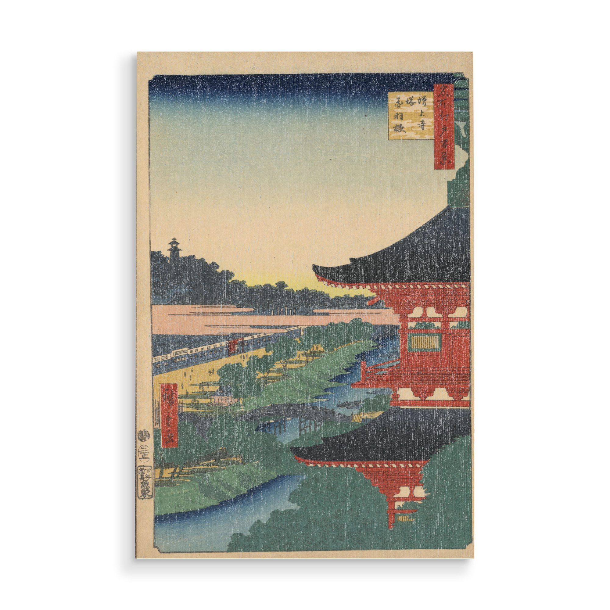 Holzbild "Der Zojoji Tempel bei Akabane" artboxONE - Natur,Reise,Reise / Asien