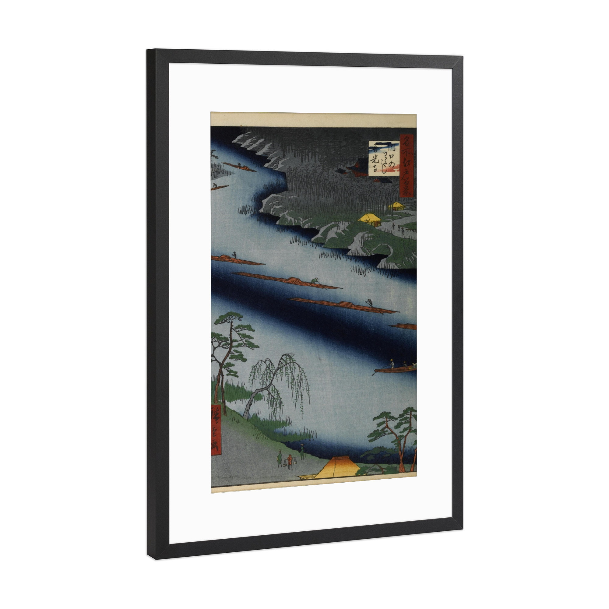 Poster mit Rahmen Schwarz (Metallic) "Der Zenko Tempel" artboxONE - Natur,Reise,Reise / Asien
