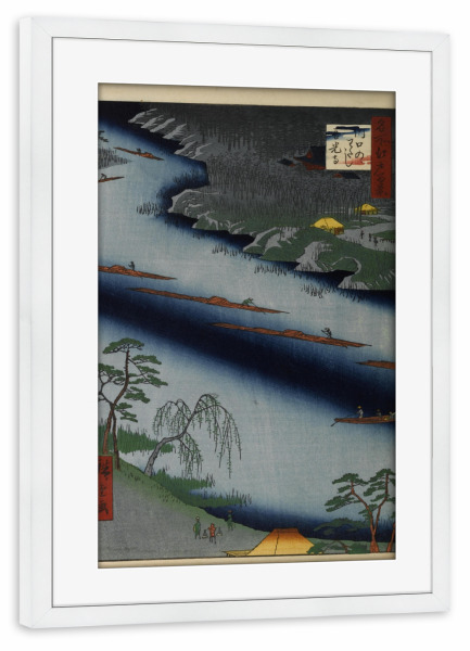 Poster mit Rahmen weiß "Der Zenko Tempel" artboxONE - Natur,Reise,Reise / Asien