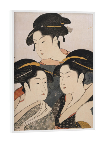 Poster mit weißem Rahmen "Die drei Schönen des Tages" artboxONE - Reise,Menschen,Reise / Asien