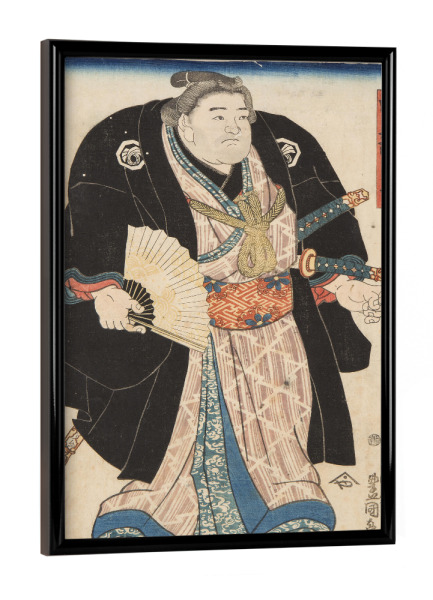 Poster mit schwarzem Rahmen "Sumokämpfer Unryu Kyukichi" artboxONE - Menschen,Reise / Asien,Männer