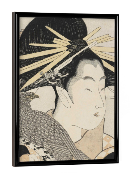 Poster mit schwarzem Rahmen "Kurtisane Karuta von Chojiya" artboxONE - Reise,Menschen,Reise / Asien