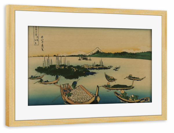 Poster mit Rahmen kiefer "Die Insel Tsukuda - Musashi" artboxONE - Natur,Reise,Reise / Asien