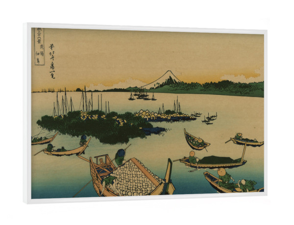 Poster mit weißem Rahmen "Die Insel Tsukuda - Musashi" artboxONE - Natur,Reise,Reise / Asien