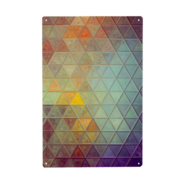 Holzbild "Mosaic colors green yellow" artboxONE - Abstrakt,Geometrie