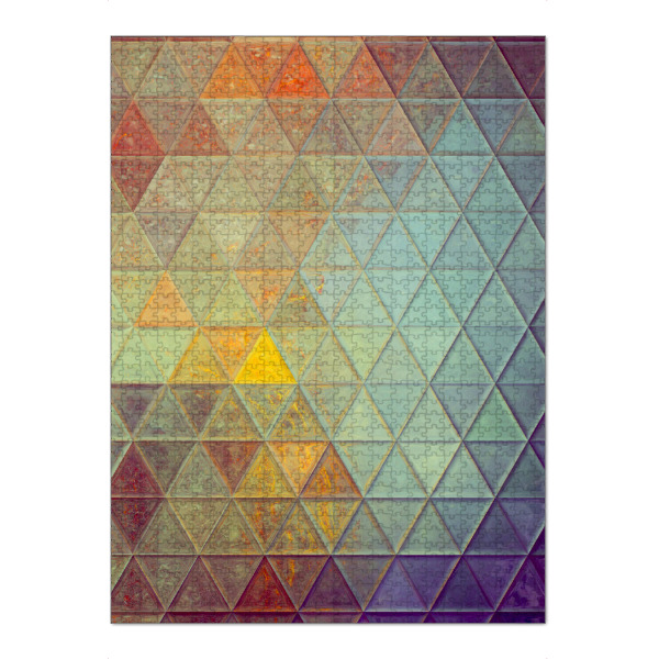 Puzzle Ravensburger "Mosaic colors green yellow" artboxONE - Abstrakt,Geometrie