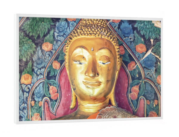 Poster mit weißem Rahmen "Buddha Head" artboxONE - Städte,Reise,Architektur,Reise / Asien,Reise / Länder