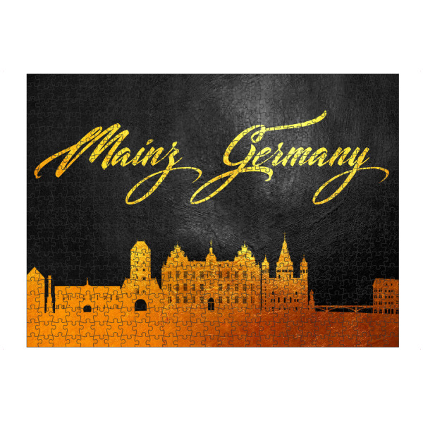 artboxONE Puzzle "Mainz Germany Gold Skyline" artboxONE - Städte - Mainz,Germany,Gold,Skyline,City,Stadt - Bild mainz